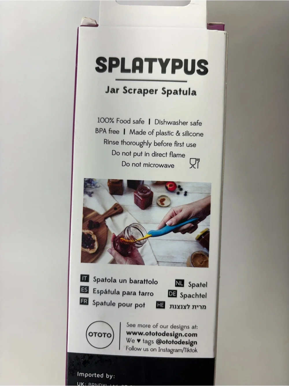 Ototo Splatypus Jar Spatula Kitchen Fun Gadget Tool NEW